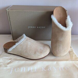 Jenni Kayne Shearling-Lined Moc Clog in Natural Size 36 NWT original box